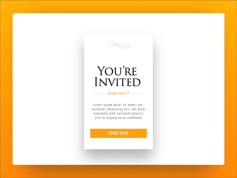 RSVP Website Origmai after effects animation black tie gif invitation morphing motion origami rsvp tuxedo website