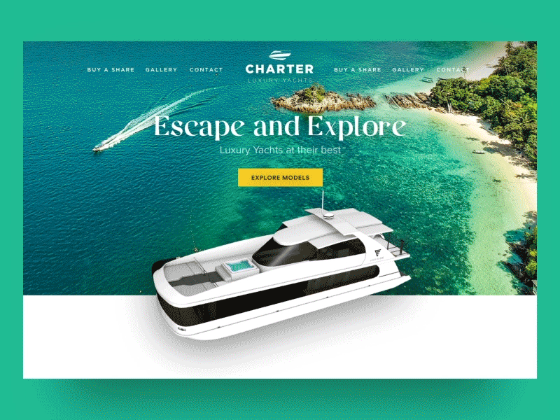 Yacht Homepage - Parallax Explode