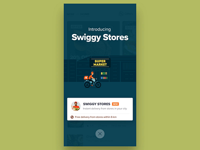 Introducing Swiggy Stores after effects animation delivery design doordash food gif motiondesign onboarding stores swiggy ui ux walkthrough