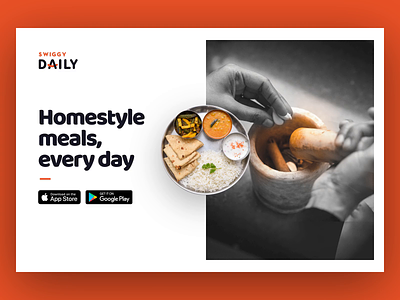 Swiggy Daily - Website after effects card design food gif parallax prototype swiggy ui ux website