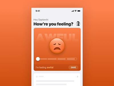 Mood Tracking - Emoji Morphing after effects animation apple emoji emotion gif mood motion ui ux