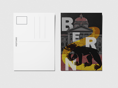 Bern Postcard Design I adobeillustrator adobephotoshop design graphic design postcard postcard design print design vector