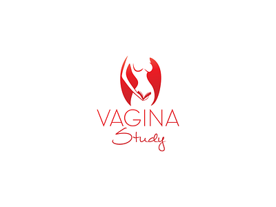 Vagina Study design erotic female logo logotype mark negative space red sex symbol vagina woman