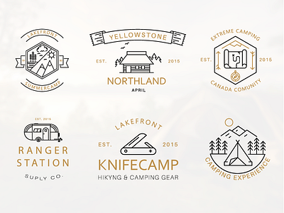 Iconic Camping Logo Badges