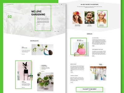 Planterland - Free Website Template botanical concept designer layout organic plant planter template web design webdesign website