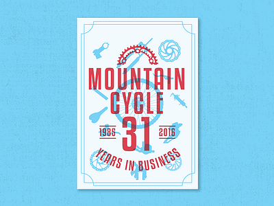 Mountain Bike Parts Poster Template