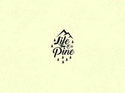 Life On Pine Second Logo Proposal badge forest life logo mountain pine tree vintage whispery