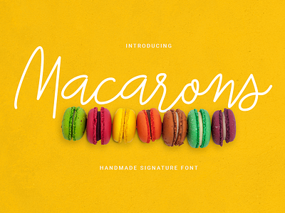 Macarons Font and Extras branding calligraphy elegant fashion girly lettering logo modern pretty script style wedding