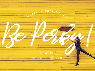 Be Perky! Handwritten Font branding calligraphy elegant fashion girly lettering logo modern pretty script style wedding