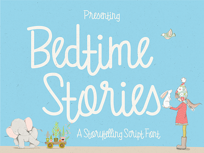 Bedtime Stories Font advertising casual children contemporary curly cursive cute decorative design display friendly fun