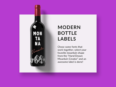 Wine Lable made with Hand Drawn Mountain Creator