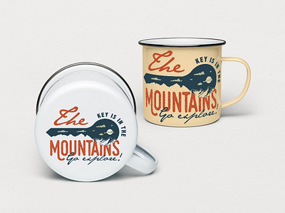 Mountain Key Logo Badge - A Mountain Adventure SVG Badge