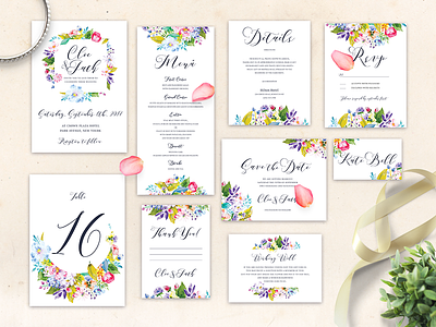 Free Wedding Invitation Suite details magical invtation menu mystic invitation nature place card rsvp save the date table number watercolor watercolor flowers wedding card wedding invitation wedding invitation set wedding invites wedding set wedding stationery