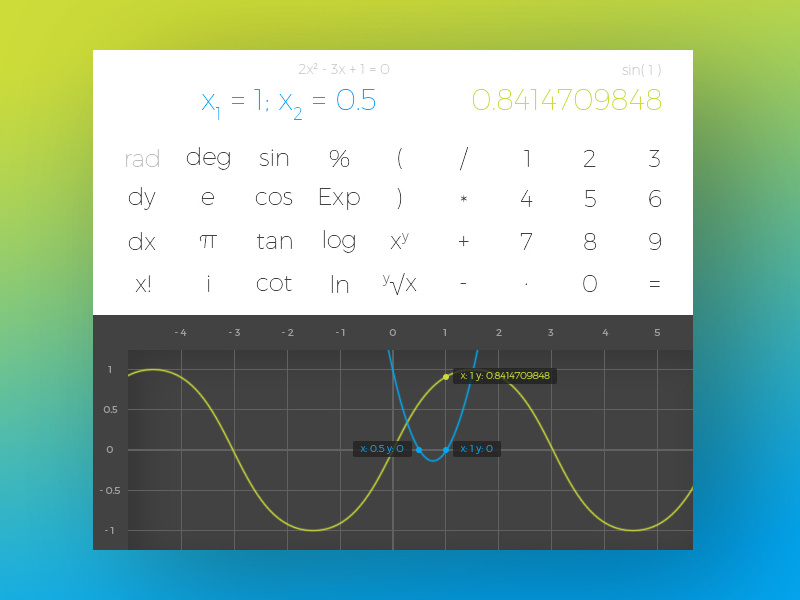Simple calculator design by Liudas Dzisevicius on Dribbble
