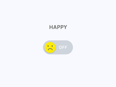 Happy Toggle Button Off button design emoji mood toggle button ui ux