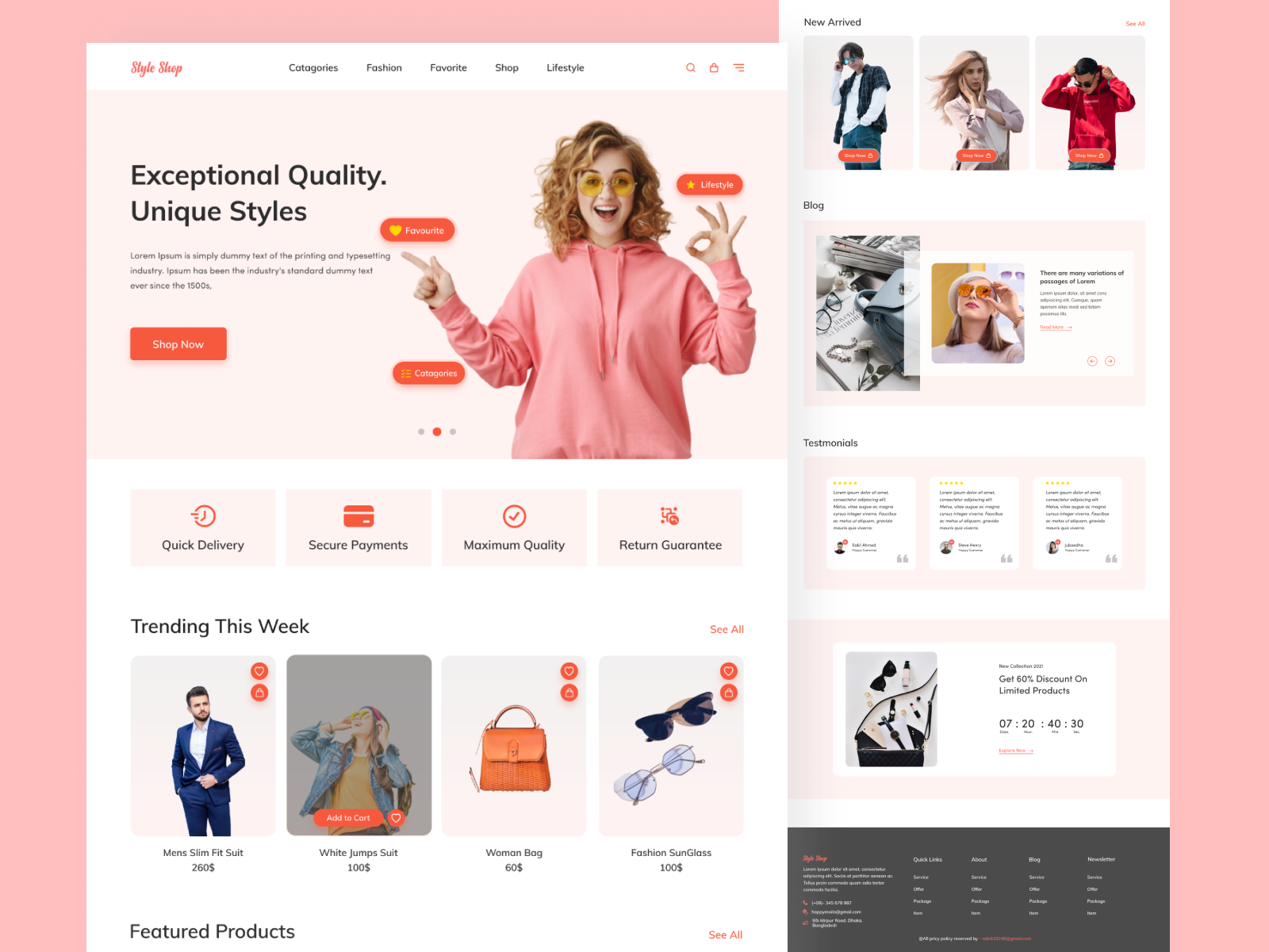 Fashion Landing Page by Md. Rabiul Islam on Dribbble