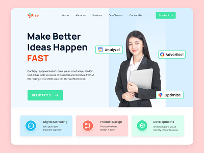 Digital Agency Landing Page Design