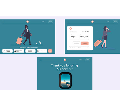 A replicate of a Traveling agent web app design.