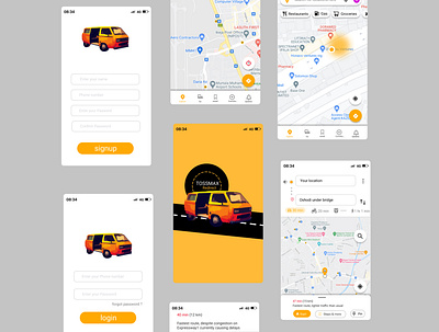 Traffic Redirect mobile app design