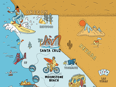 California Map Illustration