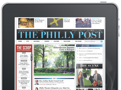 Philly Post Ad ipad news online news philadelphia philly post ui