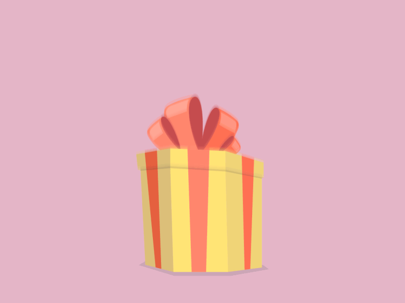 Anniversary 🎂 - What's in the gift? anniversary cat gift illustration motion design