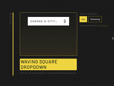 SCI-FI UI #2 - WAVING SQUARE DROPDOWN animation codepen concept css experiment particles sci fi ui components