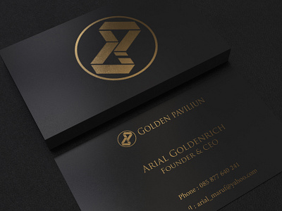 golden paviliun branding card design elegant design logo bra