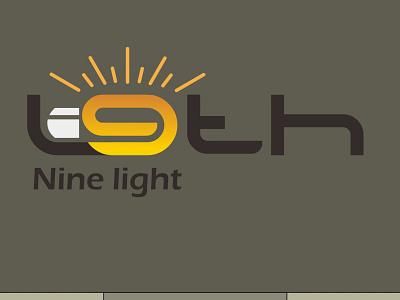 nine ligth branding graphic design logo