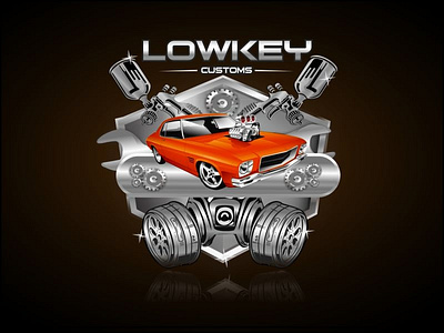 LOWKEY CUSTOMS branding card design design elegant design graphic design logo vector