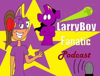 LarryBoy Fanatic Podcast (COVER) design illustration podcast podcast art podcast logo