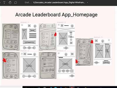 Arcade Leaderboard App (Digital Wireframe via Figma)