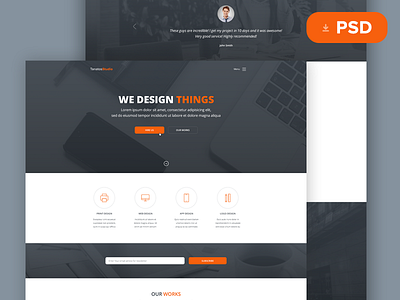 Tanatos Free PSD Template design free freebies psd template ux web web design website