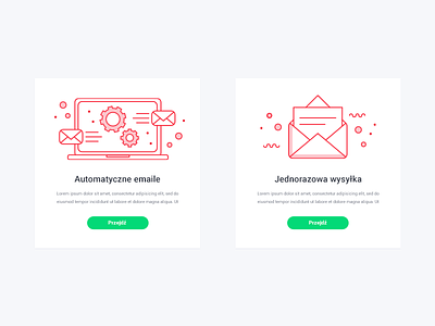 Icons for Kickpipe dashboard ai automation computer flat icons illustration mail mailing vector