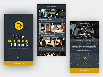 Foodmonkey Mobile App app download food free map mobile psd restaurants ui ux