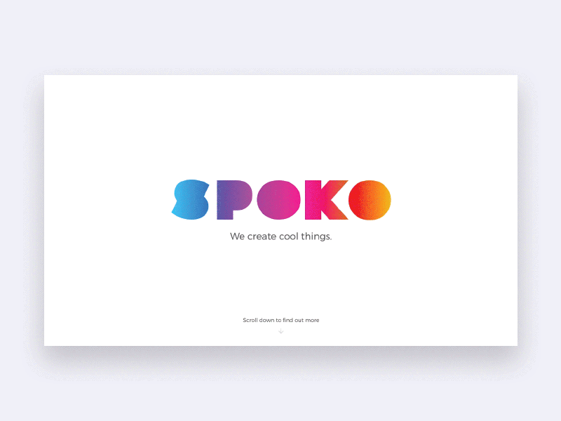 Spoko website concept