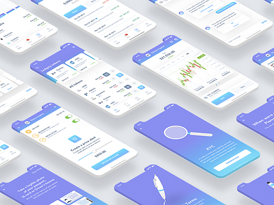Ledgity Mobile App blockchain chart cryptocurrency gradient isometric mobile simple ui ux