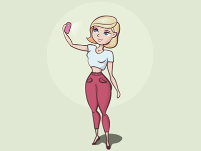 New Shot - 06/15/2016 at 11:09 AM blonde body positive cartoon character girl pink selfie woman