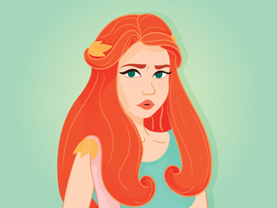Ginger princess elf fantasy ginger girl orange tiara woman