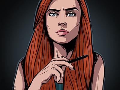 Self Portrait art comics designer ginger illuatration illustrator portrait redhead