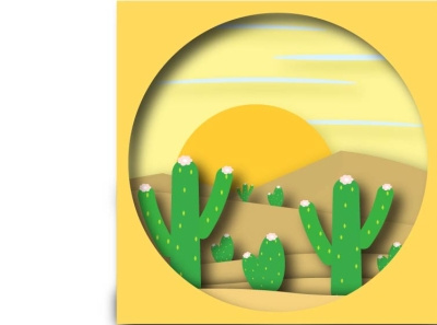 Desert art desert design dry dune flat graphic design icon illustration landscape nature sand scenic summer sunset