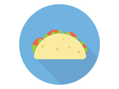 Taco Food art design dinner dish flat food fresh graphic design icon illustration meal meat mexican taco tortilla