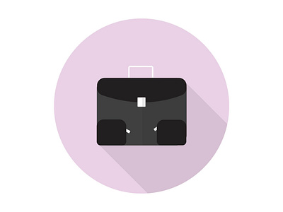 Work Bag art bag black briefcase business design flat graphic design icon illustration modern object office style work