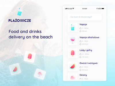 Food and drinks delivery app beach delivery drinks food mobile app sketch ui design ux design ux friday uxui