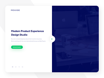 Movade Design Studio landing page movade ui design ux design ux ui web web design