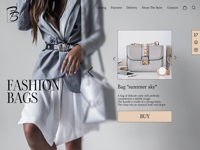 Design of a website for the sale of bags "fashion bags" fashion