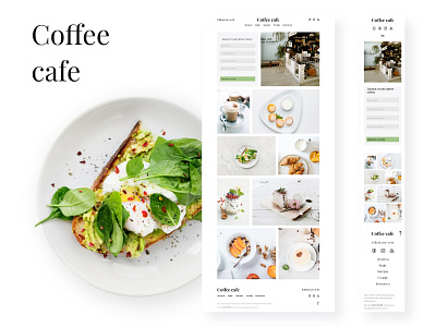 Website design for Coffee cafe landing