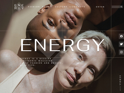 Website design of the online magazine "energy" magazine