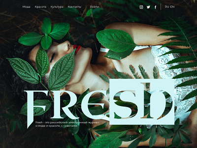 Website design of the online magazine "fresh" magazine