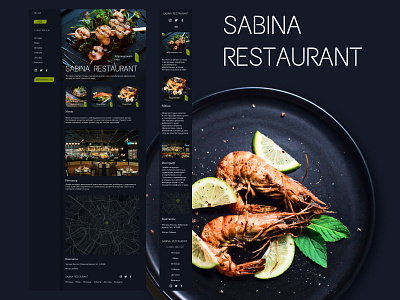 Website design of the restaurant "SABINA RESTAURANT" restaurant